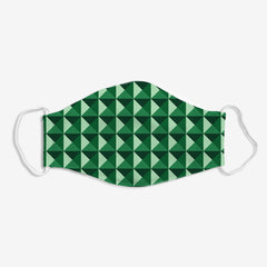 Interlocking Triangles Face Mask - Inked Gaming - HD - Mockup - Green