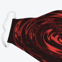 Liquid Metal Whirlpool Face Mask - Inked Gaming - EG - Corner - Red