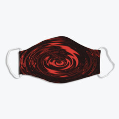 Liquid Metal Whirlpool Face Mask - Inked Gaming - EG - Mockup - Red