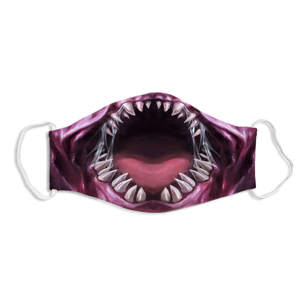 Purple Horror Cloth Face Mask - Rogier Vandebeek - Mockup