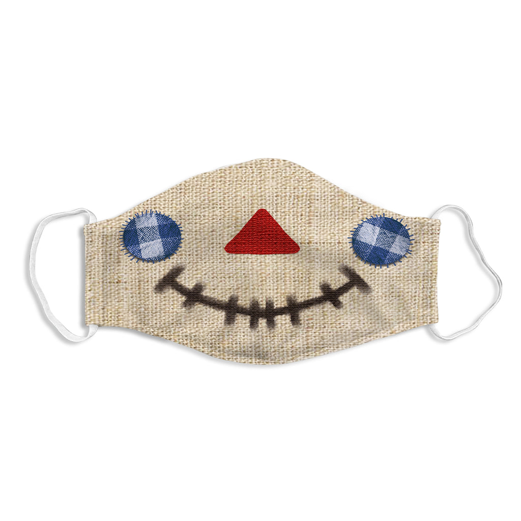 Cheerful Scarecrow Cloth Face Mask - Inked Gaming - Mockup