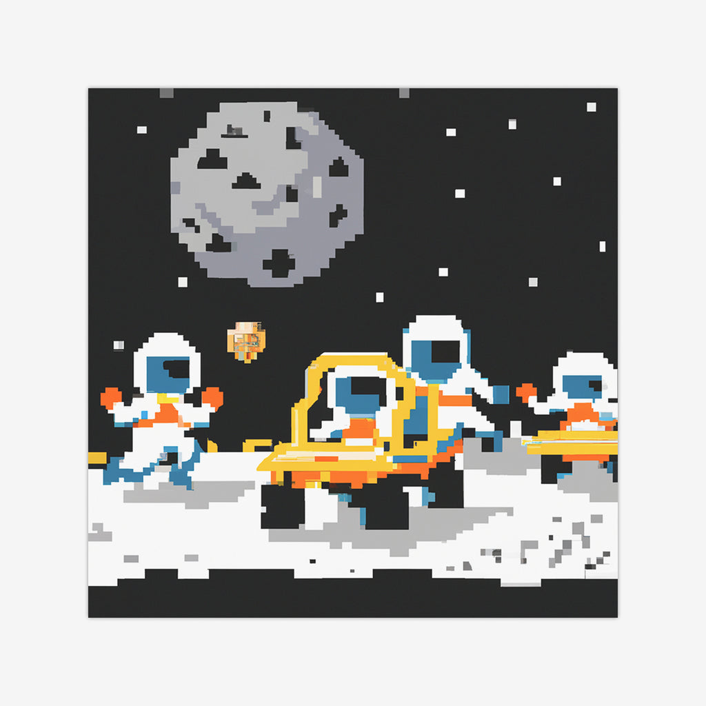 Pixel Moon Race Wargaming Mat