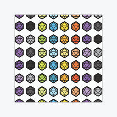 Inked Rainbow D20 Pattern Wargaming Mat