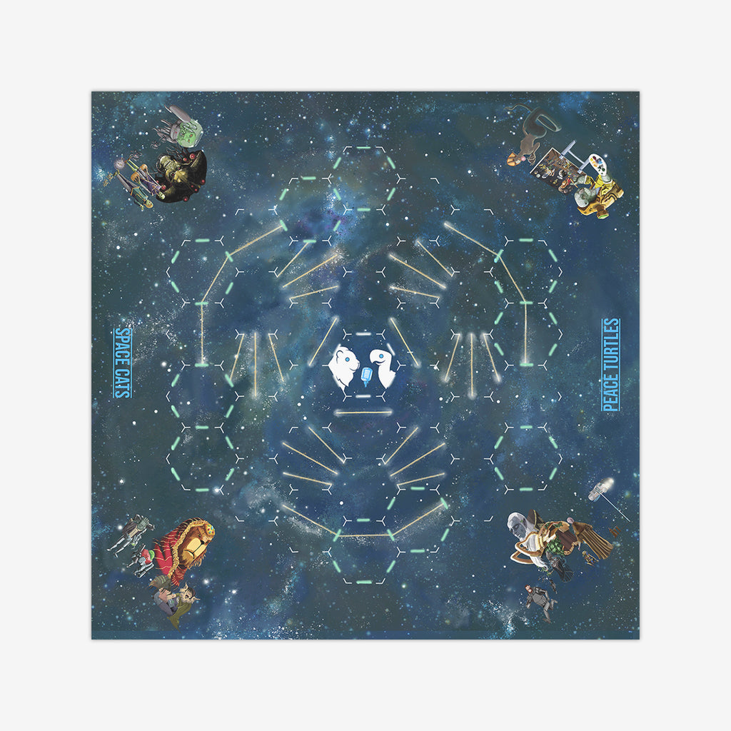 Space Cats Peace Turtles Imperium Wargaming Mat - Space Cats Peace Turtles - Mockup