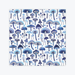 Watercolor Mushrooms Wargaming Mat - TigaTiga - Mockup - Blue
