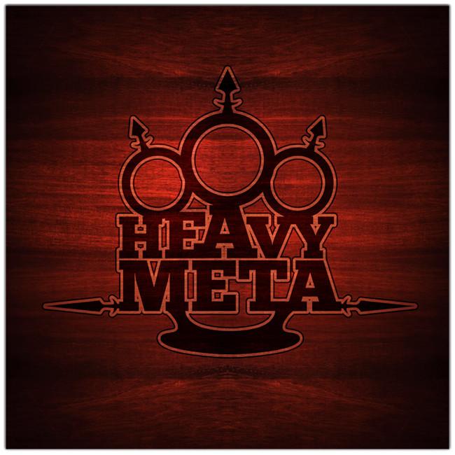 HeavyMeta Red Wood Wagaming Mat - HeavyMeta - Mockup