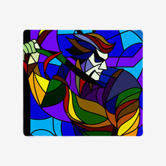 Stained Glass Warrior Mousepad
