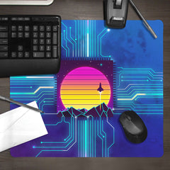 Synthwave Space Reactor Circuit Mousepad
