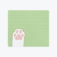 White Bean Kitten Paws Mousepad