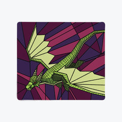 Stained Glass Flying Dragon Mousepad