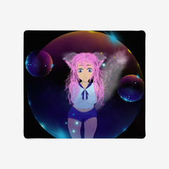Bubbly Anime Cat Girl Mousepad - Katiria Cortes - Mockup - 09