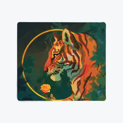 Golden Tiger Rose Mousepad - Malcress - Mockup  - 09