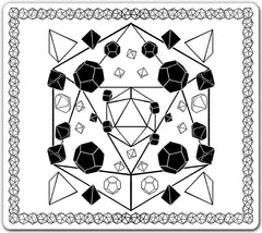 D20 Polyhedral Dice Set Mousepad - PeckNOrder - Mockup - 09- White