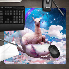 Llama Axolotl Adventure Mousepad - Random Galaxy - Lifestyle - 09
