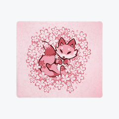 Cherry Blossom Fox Mousepad
