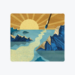 Shimmery Sunset Strokes Mousepad - TigaTiga - Mockup - 09