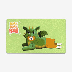 Dragon Corgi Playmat - Inked Gaming - EG - Mockup - Green