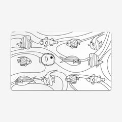 Colorbook Fish O' Teh Ocean Playmat - Inked Gaming - EG - Mockup