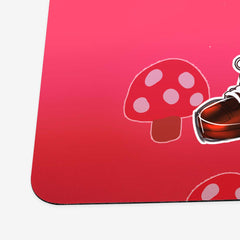 Mushrooms n' Boba Thin Desk Mat - Inked Gaming - MC - Corner - Lesbian
