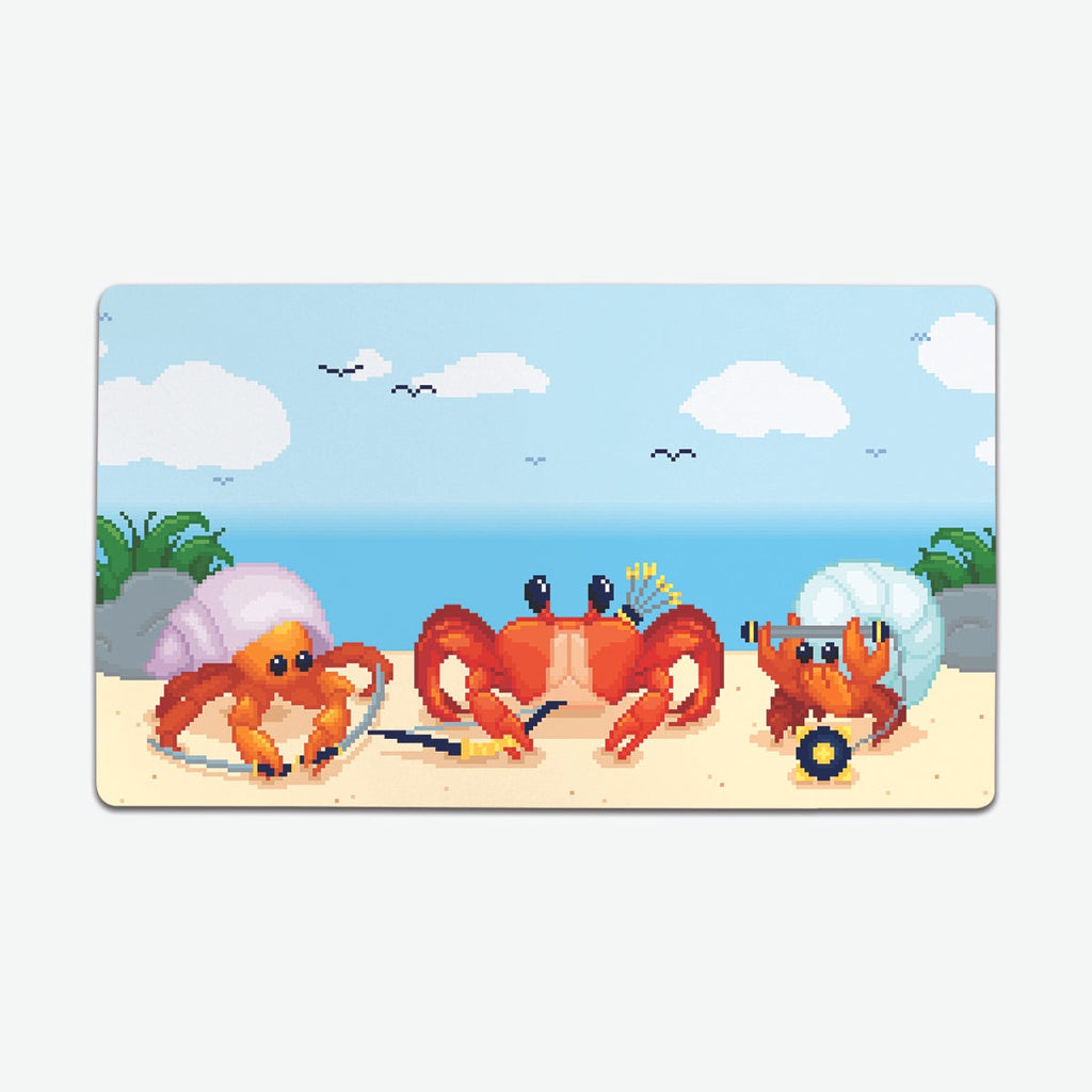 Pixel Attack Crabs Thin Desk Mat - Inked Gaming - LL - Mockup