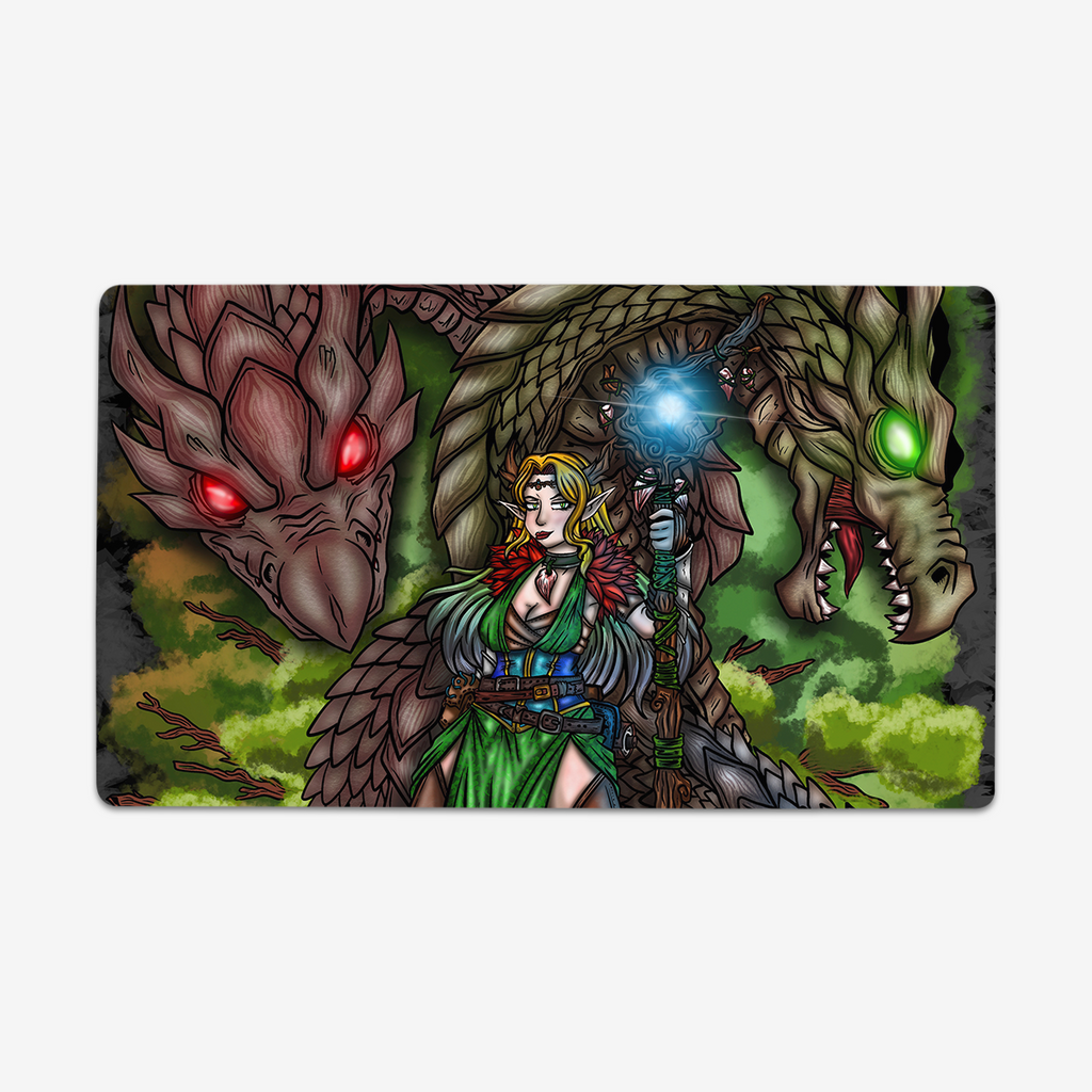 Wood Dragon Druid Playmat - Mia Valley - Mockup