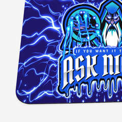 Ask Nicely Lightning Wizard Playmat - Why Try Designs - Corner