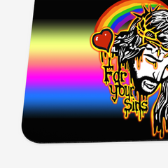 For Your Sins Playmat - Why Try Designs - Corner - Rainbow