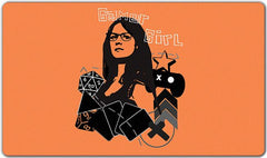 Gamer Girl Playmat - Eleonor Gardner - Mockup - orange