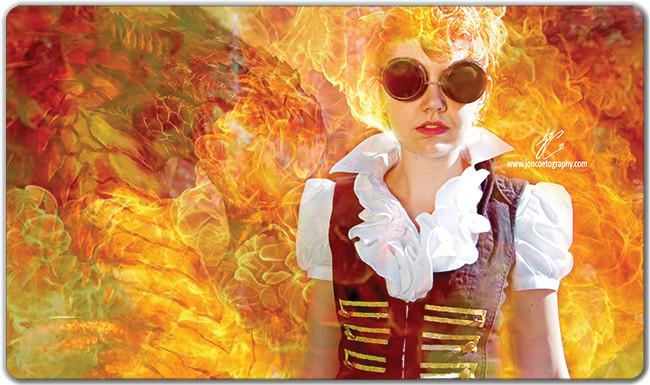 Fire Mage Playmat - Jonathan Coe - Mockup
