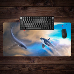 Playful Cloud Whales Extended Mousepad