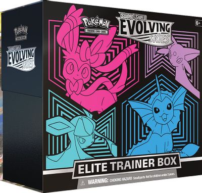 Pokemon: Evolving Skies Elite Trainer Box [Glaceon/Vaporeon/Sylveon/Espeon] - Pokemon - Booster Boxes