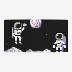 Pixel Astronauts On The Moon Playmat