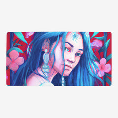 Woman In The Flowers Playmat