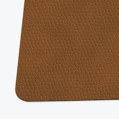 Faux Leather Playmat - Inked Gaming - EG - corner- brown