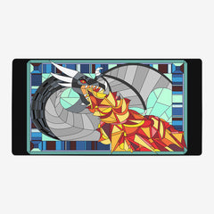Fire Breathing Glass Dragon Playmat - Inked Gaming - HD - Mockup - Black - 28