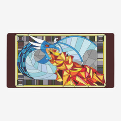 Fire Breathing Glass Dragon Playmat - Inked Gaming - HD - Mockup - Blue - 28 