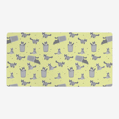 Trashy Raccoons Playmat - Inked Gaming - HD - Mockup - Yellow - 28