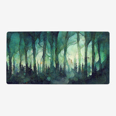 Green Watercolor Forest Playmat