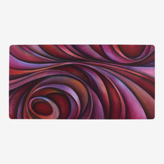 Wrapped Oversized Playmat by Michael Lang. Larger purple and red swirl pattern.