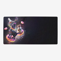 Space Cats Riding Donuts Playmat