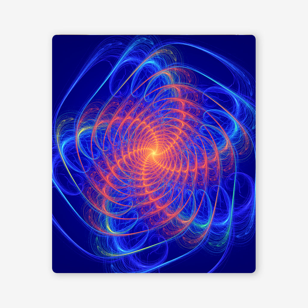Cooled Spiral Two Player Mat - Aubrey Denico - Mockup - Blue