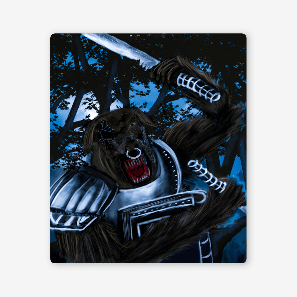 Beast With Knives Two Player Mat - Carbon Beaver - Mockup