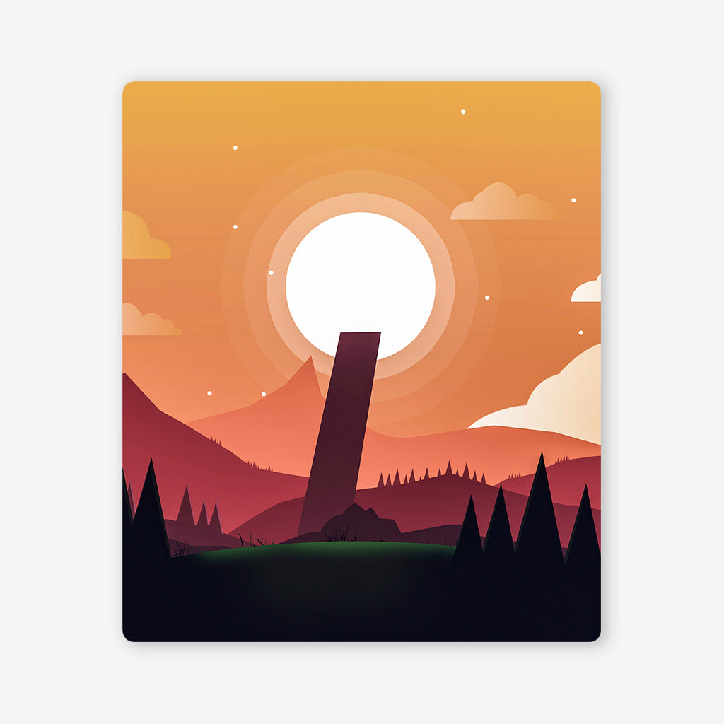 Obelisk Sunset Two Player Mat - Carbon Beaver - Mockup