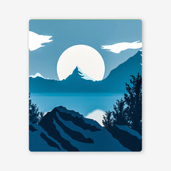 BBlue Winter Mountain Two Player Mat - Carbon Beaver - Mockup