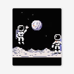 Pixel Astronauts On The Moon Two Player Mat