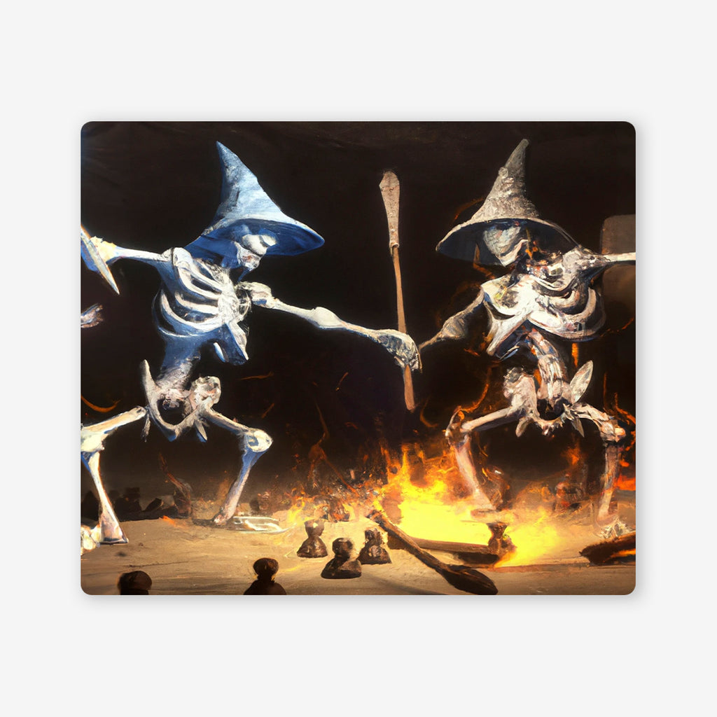 Skeleton Wizards Two Player Mat