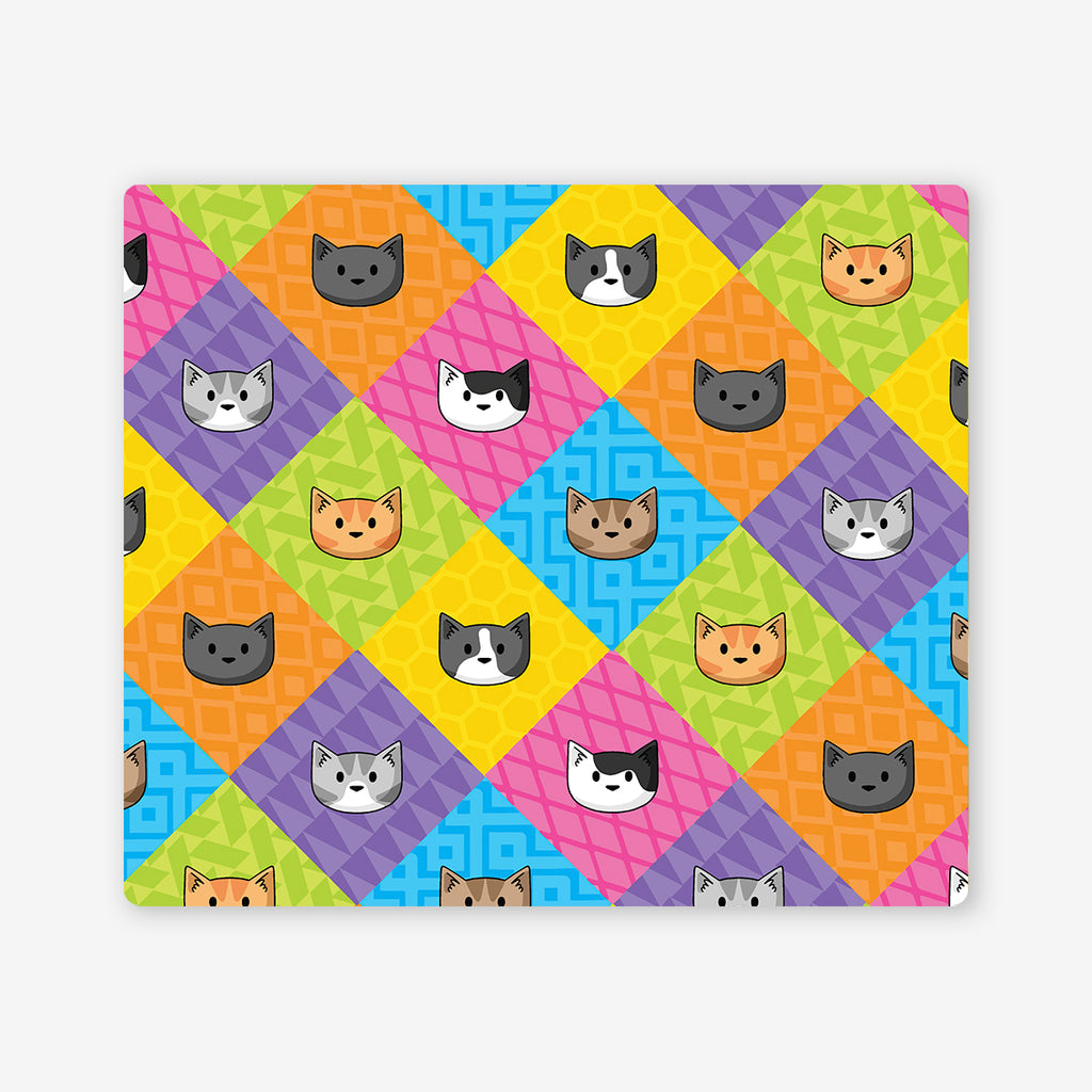 Doodle Cat Pattern Two Player Mat