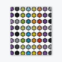 Inked Rainbow D20 Pattern Two Player Mat - Inked Gaming - EG - Mockup