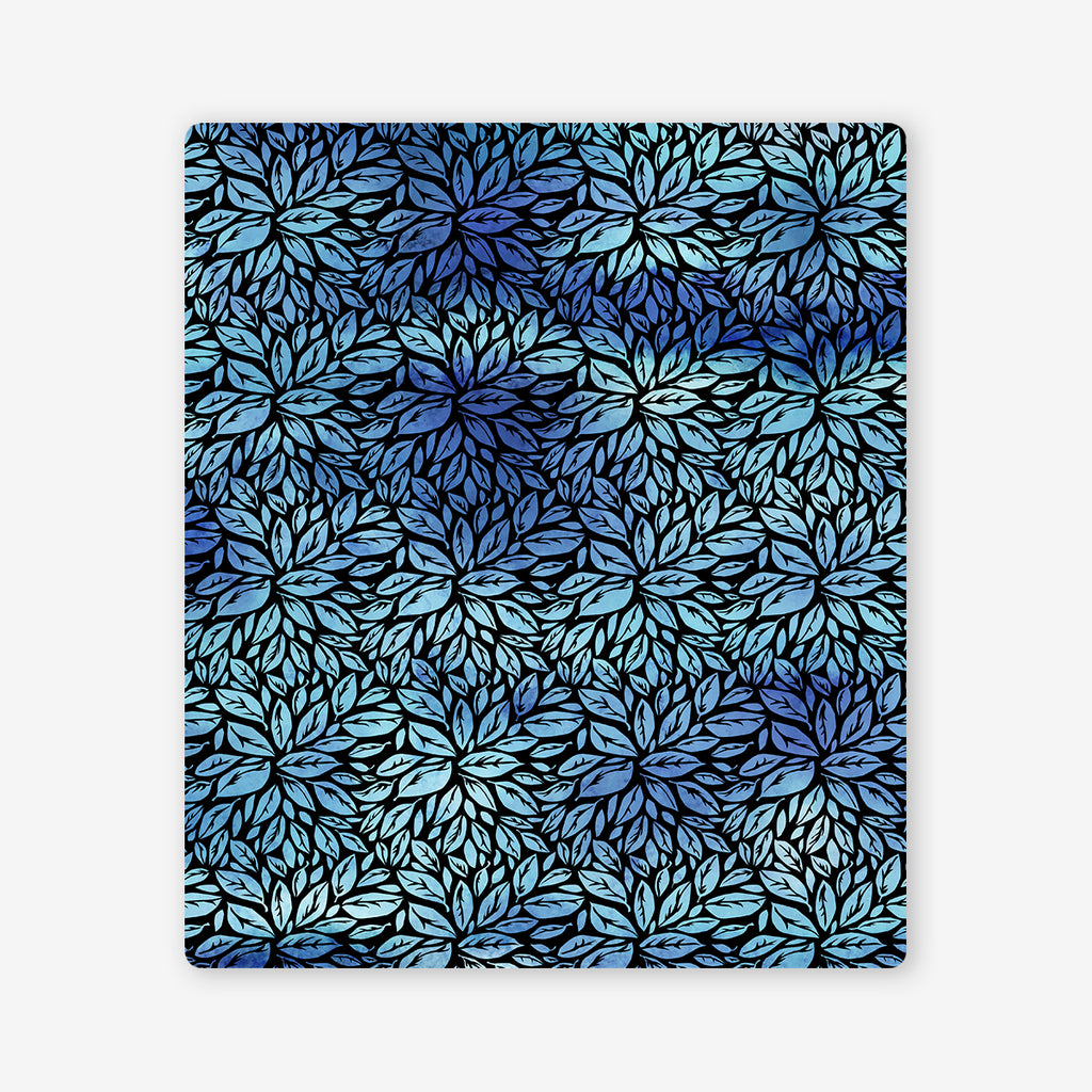 Leafy Two Player Mat - Inked Gaming - CC - Mockup - Blue