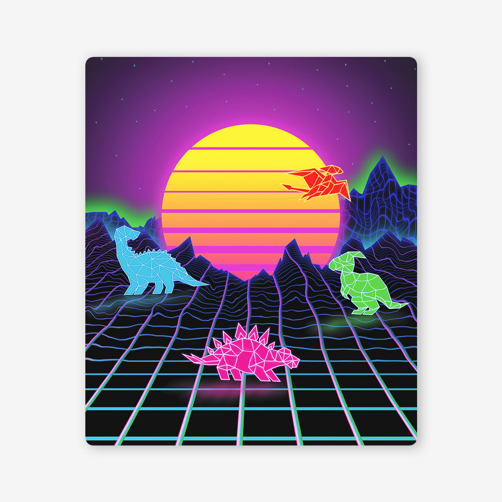 Retrowave Dinos Two Player Mat